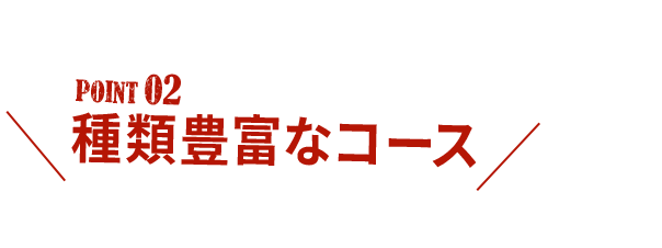 種類豊富なコース